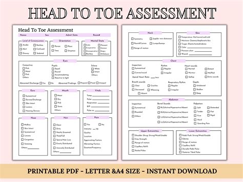 Nursing Head To Toe Assessment Cheat Sheet Head To Toe Nursing | SexiezPicz Web Porn