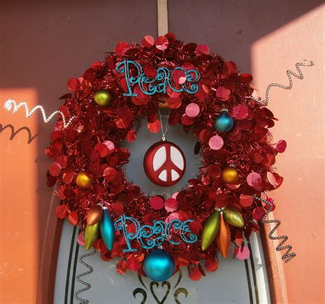 Peace sign wreath, for Christmas/New years | Christmas decorations, Christmas and new year, Holiday