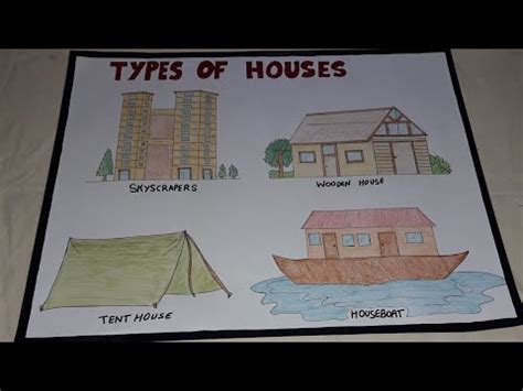 How to make a chart of different types of houses for school project activity – Artofit