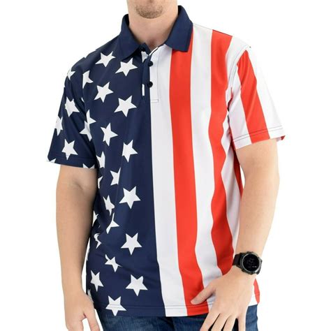 Made in The USA Patriotic Golf Shirt - Walmart.com - Walmart.com