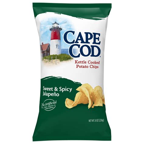 (3 Pack) Cape Cod Kettle Cooked Potato Chips Sweet & Spicy Jalapeno, 8. ...