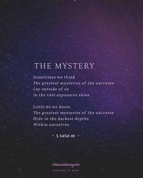 The Mystery | Intuition quotes, Cosmic quotes, Soul quotes