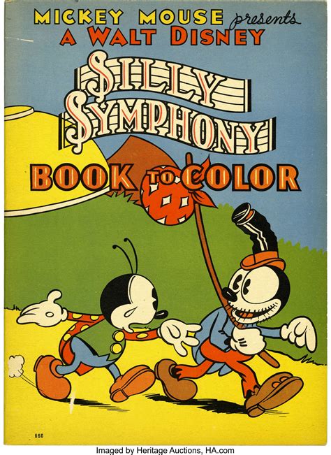 Mickey Mouse Presents a Walt Disney Silly Symphony Book to Color | Lot ...