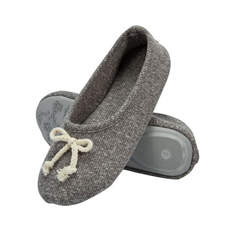 NK Fashion - Women's Cotton Memory Foam Ballerina Slippers with Bow Soft Rubber Sole Ballet ...