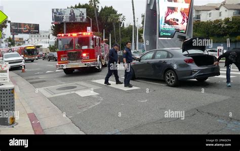 Los Angeles, California, USA 29th April 2023 Car Crash Accident and ...