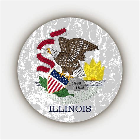 Premium Vector | Illinois state flag vector illustration