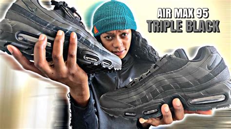 Nike Air Max 95 Triple Black Review | On Feet | Recent Pickup - YouTube