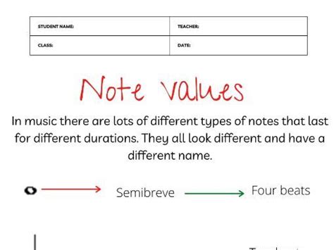 Note Values | Teaching Resources