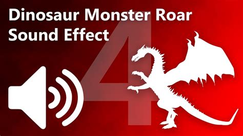 Dinosaur Monster Roar Sound Effect 4 - YouTube