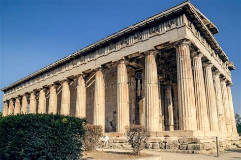 Agora, Temple Of Hephaestus In Athens Stock Photo - Image of classical, green: 59833690