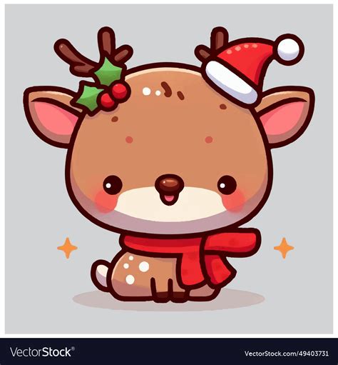 Cute christmas reindeer file Royalty Free Vector Image