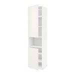 METHOD High cabinet d / microwave / 2 doors / shelves - white, Savedal white, 60x60x240 cm (691. ...