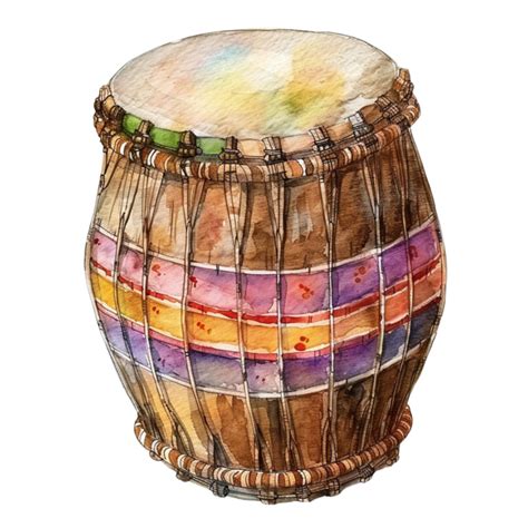 Generated AI Bongo Musical Instrument Art Prints on transparent ...