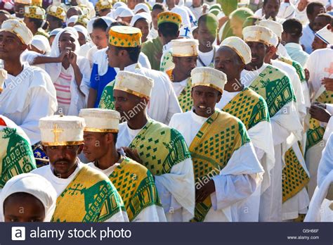 Priests at the Timket Epiphany procession, Addis Ababa, Ethiopia Stock Photo, Royalty Free Image ...