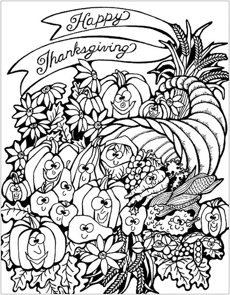 Thanksgiving for kids - Thanksgiving Kids Coloring Pages