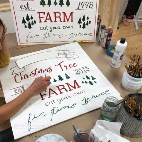 DIY Fresh-Cut Christmas Tree Farm Holiday Sign Workshop - Jennifer Rizzo