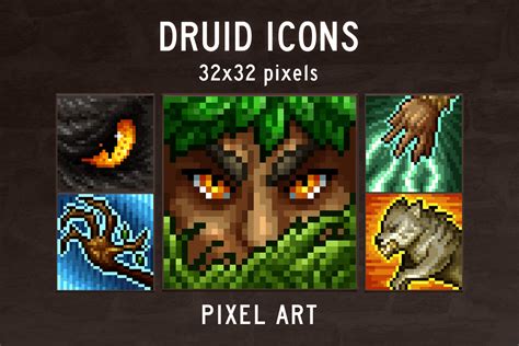 Druid Skills Pixel Art by Free Game Assets (GUI, Sprite, Tilesets)