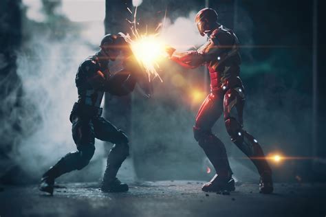 Captain America Vs Iron Man Artwork 5k, HD Superheroes, 4k Wallpapers, Images, Backgrounds ...