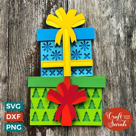 Christmas Gifts SVG | Layered Christmas Presents Cutting File – Craft ...