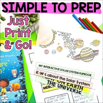 No Prep Printable Interactive Flip Book, The Solar System | TpT