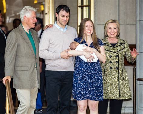 Chelsea Clinton and Family Leave Hospital with Newborn Son Aidan