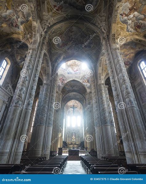 Cathedral of Asti, Interior Stock Image - Image of painted, monument ...