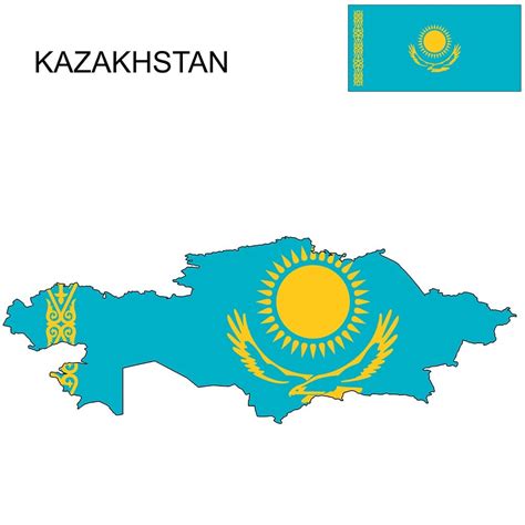 Kazakhstan Flag Map and Meaning | Mappr