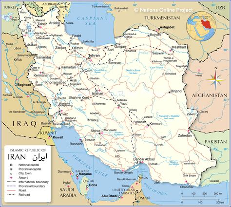 Political Map of Iran - Nations Online Project