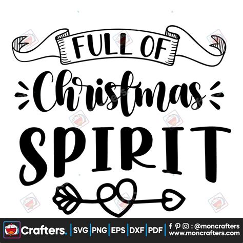 Full Of Christmas Spirit Heart Svg, Christmas Svg, Christmas Spirit Svg