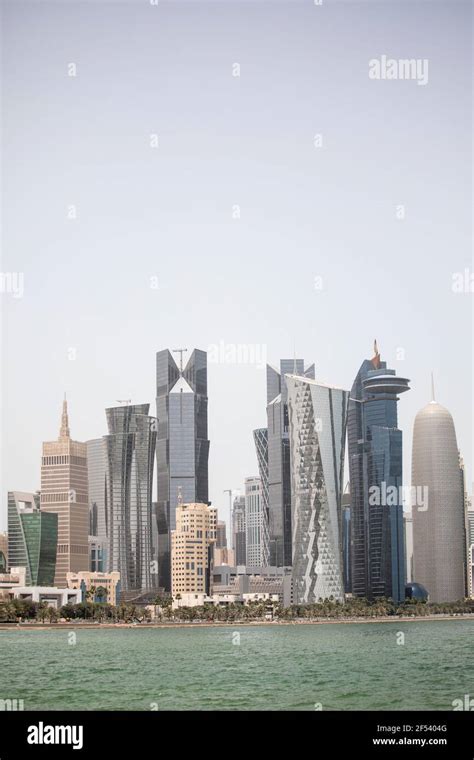 Corniche and Skyline, Doha, Qatar Stock Photo - Alamy