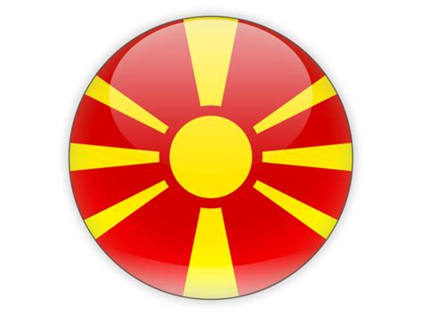 Round icon. Illustration of flag of Macedonia