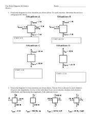 complete free body worksheet.doc - Free Body Diagrams Worksheet Physics Name: 1. Free-body ...