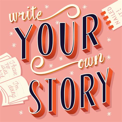 Write your own story, hand lettering typography modern poster design 694092 Vector Art at Vecteezy