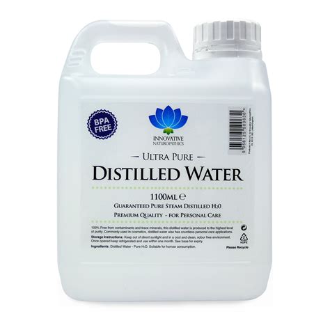 Buy Distilled Water - 100% Pure Steam Distilled H2O - 1100ml (1) Online at desertcartKUWAIT