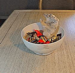 Moving Monster Hand Halloween Candy Bowls