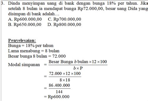 Penyelesaian Soal Bunga Majemuk