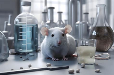 Premium Photo | Day of protection of laboratory animals white mouse in the lab generative ai 1