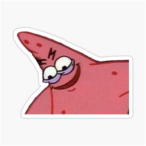 "Evil patrick spongebob meme caveman" Sticker by boiiii | Redbubble