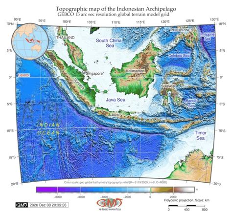 Topographic map of the West Indonesia region Basin (Source: Author) | Download Scientific Diagram