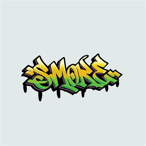 smoke word text street art graffiti tagging 27525131 Vector Art at Vecteezy