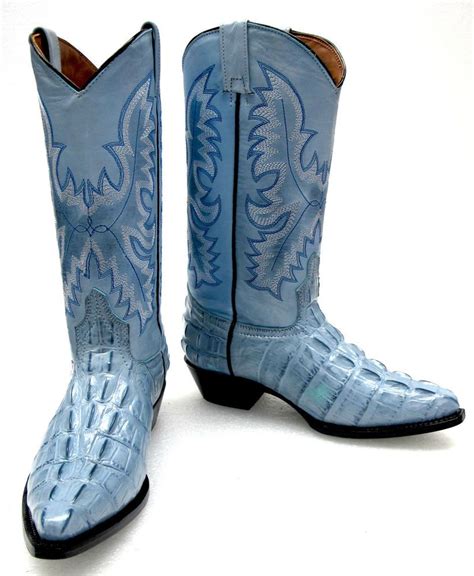 Women's Crocodile Alligator large tail deign cowboy western boots ...