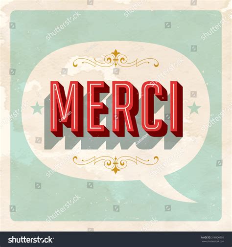 "MERCI" - Mot français pour "Merci" : image vectorielle de stock (libre de droits) 316906901 ...