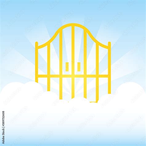 Heaven gate illustration. Clipart image. Stock Vector | Adobe Stock