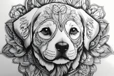 Cute Dog - Mandala Free Stock Photo - Public Domain Pictures