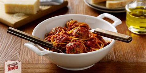 Spaghetti & Turkey Meatballs Recipe | RAGÚ