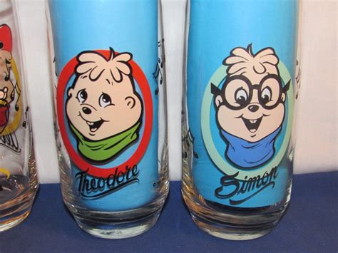 CHIPMUNK GLASSES 1985 Alvin Simon Theodore and the Chipettes - Etsy