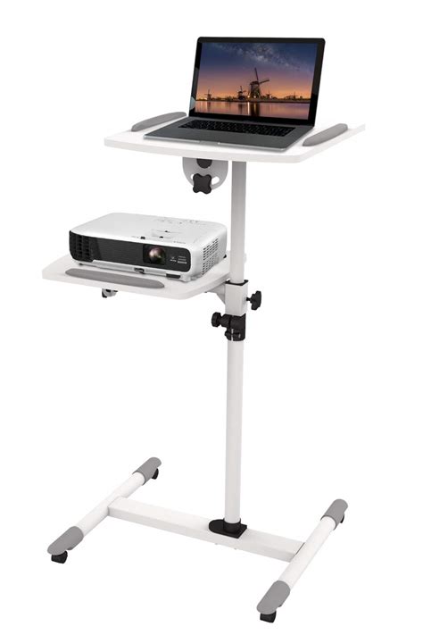 Buy Portable Adjustable Laptop Floor Stand,Projector Presentation Trolley Stand,Rolling Height ...