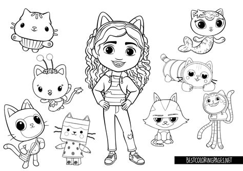 Kitty Fairy Gabbys Dollhouse coloring page - Free printable coloring pages