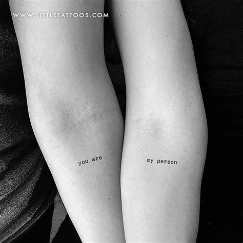 Matching You Are My Person Temporary Tattoo - Set of 3+3 – Little Tattoos