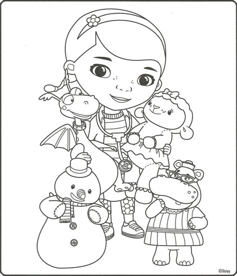 Doc McStuffins Coloring Page | Juguetes para colorear, Páginas para ...